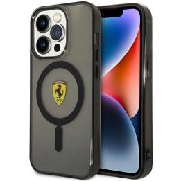 Ferrari FEHMP14XURKK iPhone 14 Pro Max 6,7 juodos/juodos spalvos deklas permatomas Magsafe