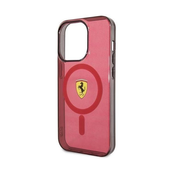 Ferrari FEHMP14XURKR iPhone 14 Pro Max 6,7 raudonas/raudonas deklas permatomas Magsafe
