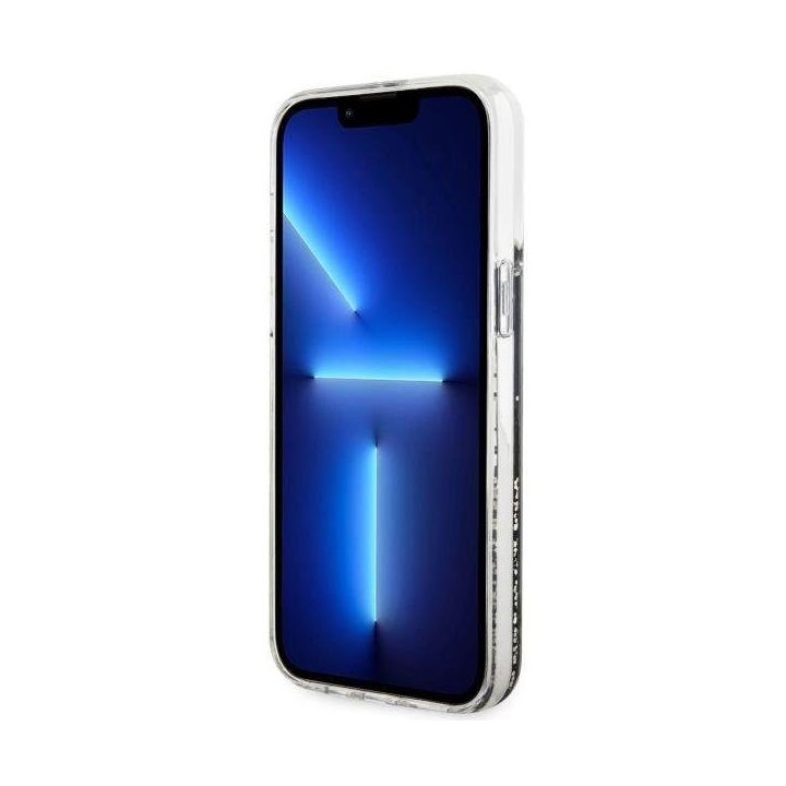 Guess GUHCP14XLCSGSGK iPhone 14 Pro Max 6,7 juodas/juodas deklas Liquid Glitter Marble