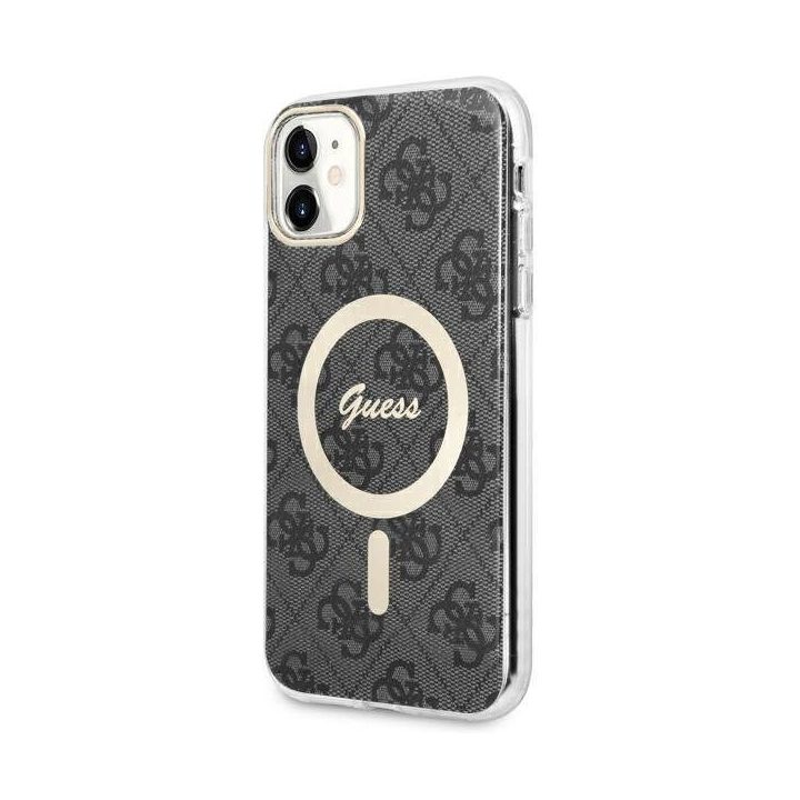 Guess GUHMN61H4STK iPhone 11 6.1 juodos/juodos spalvos deklas 4G MagSafe