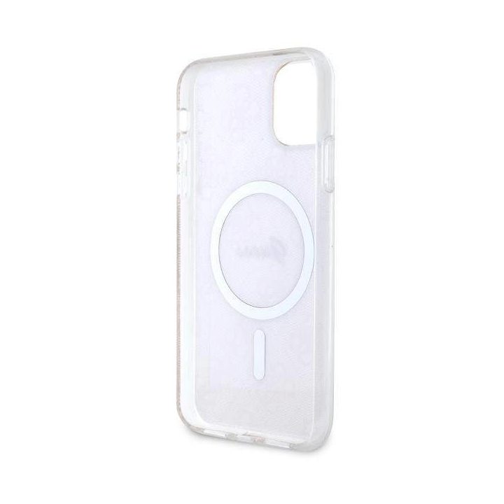 Guess GUHMN61H4STP iPhone 11 6.1 rožinės/rožinės spalvos deklas 4G MagSafe