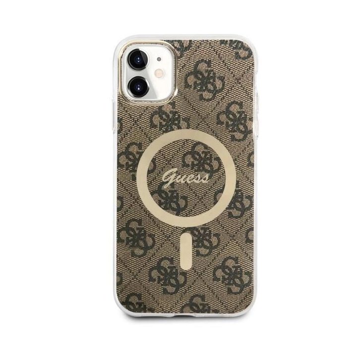 Guess GUHMN61H4STW iPhone 11 6.1 rudos/rudos spalvos deklas 4G MagSafe