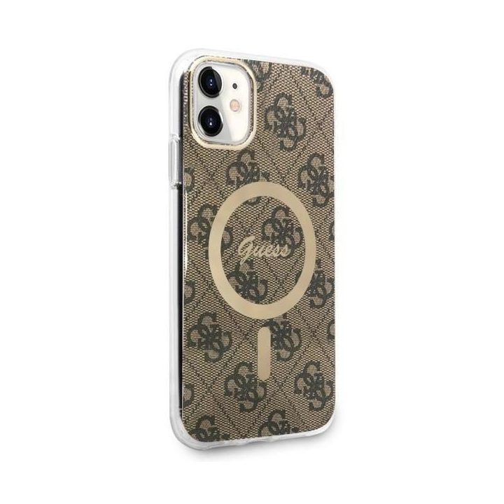 Guess GUHMN61H4STW iPhone 11 6.1 rudos/rudos spalvos deklas 4G MagSafe