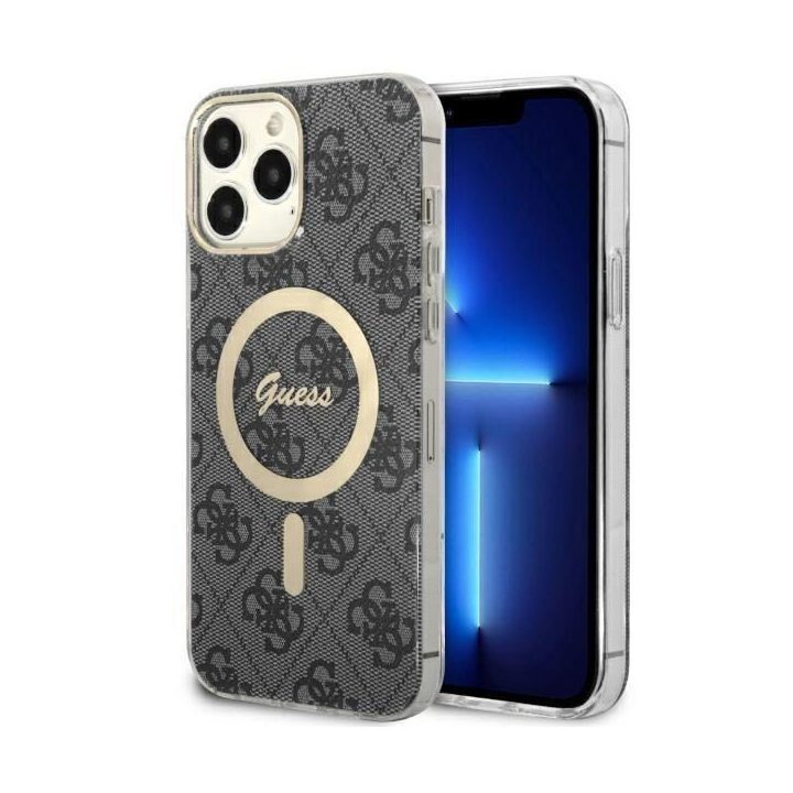 Guess GUHMP13XH4STK iPhone 13 Pro Max 6,7 juodos/juodos spalvos deklas 4G MagSafe