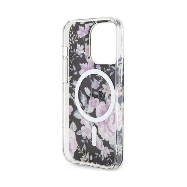 Guess GUHMP14LHCFWSK iPhone 14 Pro 6,1 juodos/juodos spalvos deklas Flower MagSafe