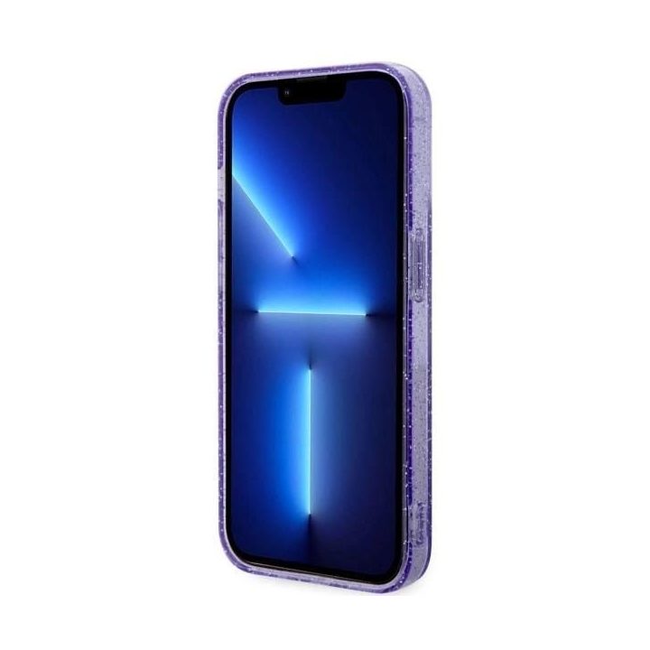 Guess GUHMP14LHCMCGU iPhone 14 Pro 6,1 violetinės/violetinės spalvos deklas Glitter Gold MagSafe
