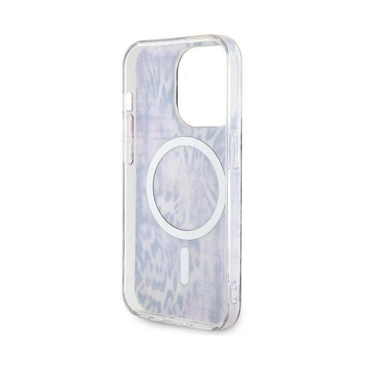 Guess GUHMP14LHLEOPWP iPhone 14 Pro 6.1 rožinės/rožinės spalvos deklas Leopard MagSafe