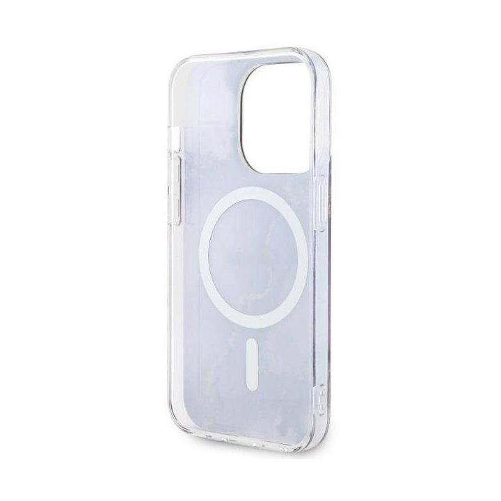 Guess GUHMP14LHTMRSU iPhone 14 Pro 6,1 violetinės/violetinės spalvos deklas Golden Marble MagSafe