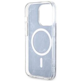 Guess GUHMP14LPCUMAK iPhone 14 Pro 6,1 juodos/juodos spalvos deklas Marble MagSafe