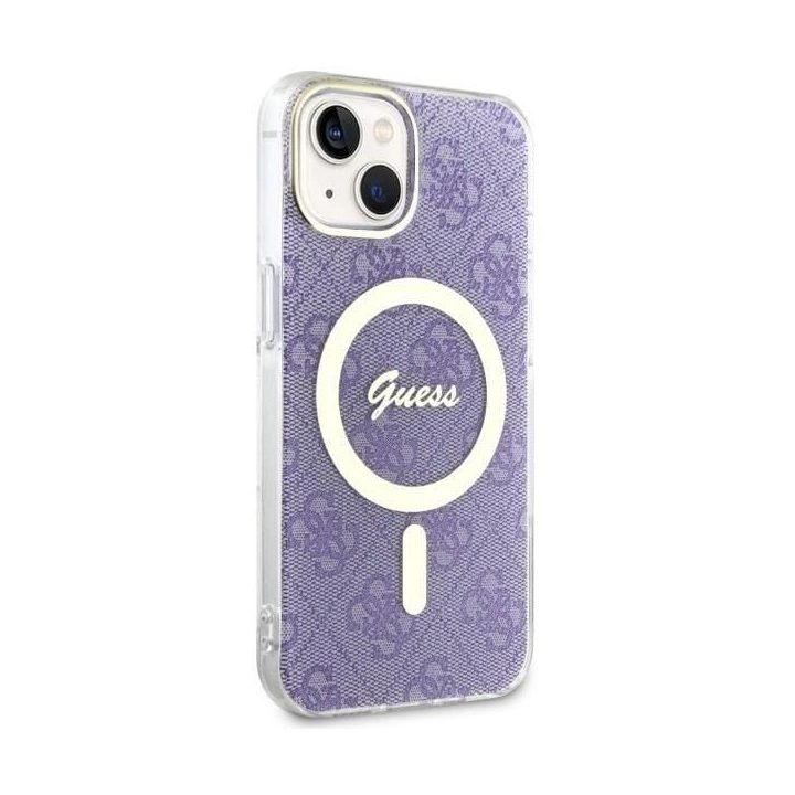 Guess GUHMP14MH4STU iPhone 14 Plus 6,7 violetinės/violetinės spalvos deklas 4G MagSafe