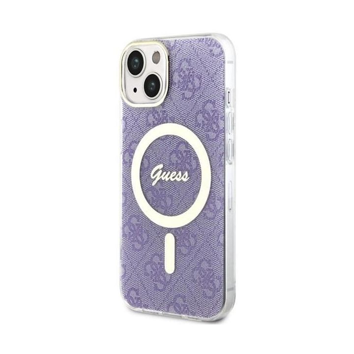 Guess GUHMP14MH4STU iPhone 14 Plus 6,7 violetinės/violetinės spalvos deklas 4G MagSafe
