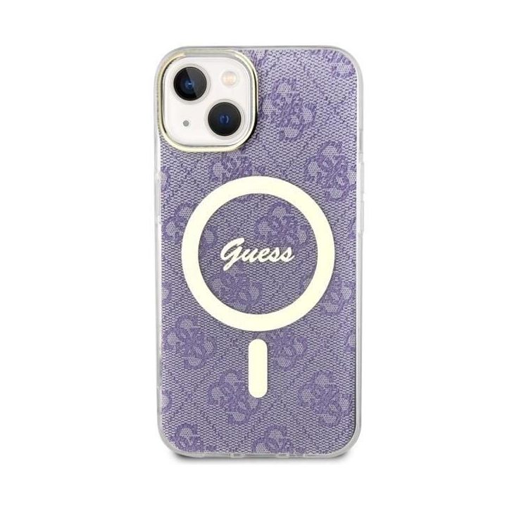 Guess GUHMP14MH4STU iPhone 14 Plus 6,7 violetinės/violetinės spalvos deklas 4G MagSafe
