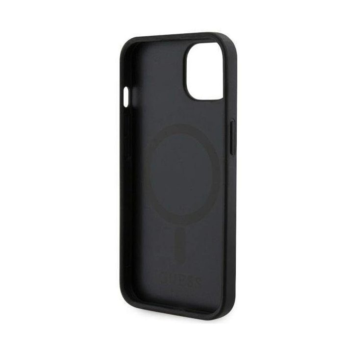 Guess GUHMP14SHGCFSEK iPhone 14 6,1 juodos/juodos spalvos deklas GCube Stripes MagSafe