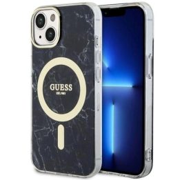 Guess GUHMP14SPCUMAK iPhone 14 6,1 juodas/juodas deklas Marble MagSafe