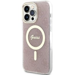 Guess GUHMP14XH4STP iPhone 14 Pro Max 6,7 rožinės/rožinės spalvos deklas 4G MagSafe