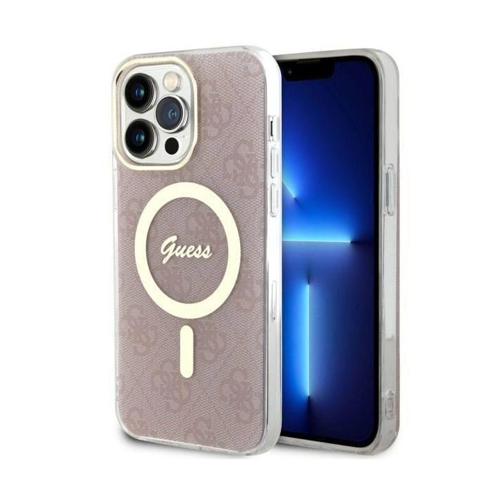 Guess GUHMP14XH4STP iPhone 14 Pro Max 6,7 rožinės/rožinės spalvos deklas 4G MagSafe