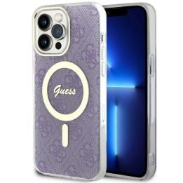 Guess GUHMP14XH4STU iPhone 14 Pro Max 6,7 violetinės/violetinės spalvos deklas 4G MagSafe