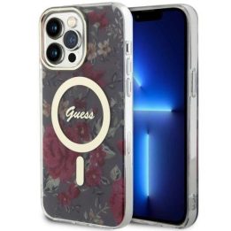 Guess GUHMP14XHCFWSA iPhone 14 Pro Max 6,7 , žalias/aki spalvos deklas Flower MagSafe