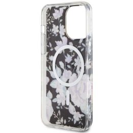 Guess GUHMP14XHCFWSK iPhone 14 Pro Max 6,7 juodas/juodas deklas Flower MagSafe
