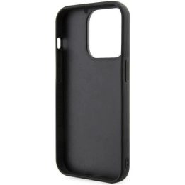 Karl Lagerfeld KLHCP14L3DRKINK iPhone 14 Pro 6,1 juodos/juodos spalvos deklas Rubber Ikonik 3D
