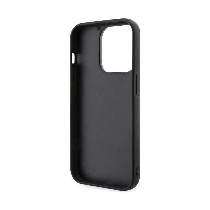 Karl Lagerfeld KLHCP14L3DRKINK iPhone 14 Pro 6,1 juodos/juodos spalvos deklas Rubber Ikonik 3D