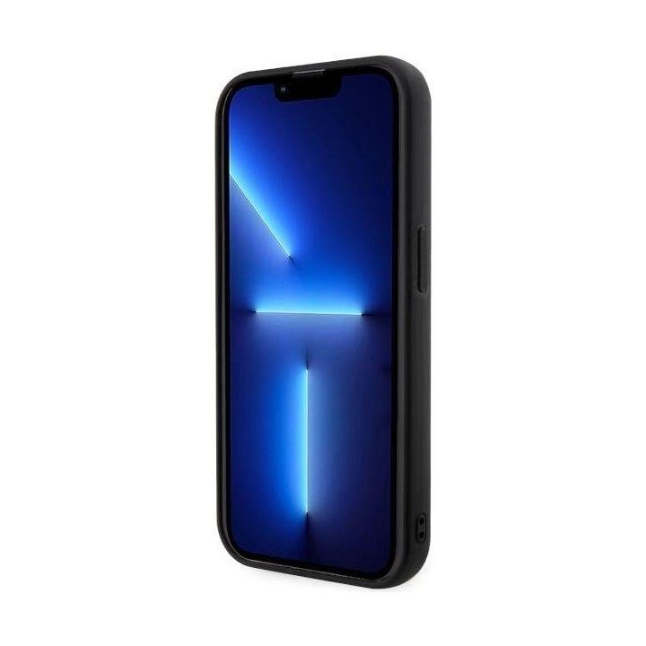 Karl Lagerfeld KLHCP14L3DRKINK iPhone 14 Pro 6,1 juodos/juodos spalvos deklas Rubber Ikonik 3D