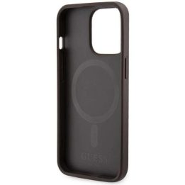 Guess GUHMP13LP4RPSW iPhone 13 Pro / 13 6.1 rudos/rudos spalvos deklas 4G Printed Stripes MagSafe
