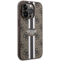 Guess GUHMP14LP4RPSW iPhone 14 Pro 6.1 rudos/rudos spalvos deklas 4G Printed Stripes MagSafe