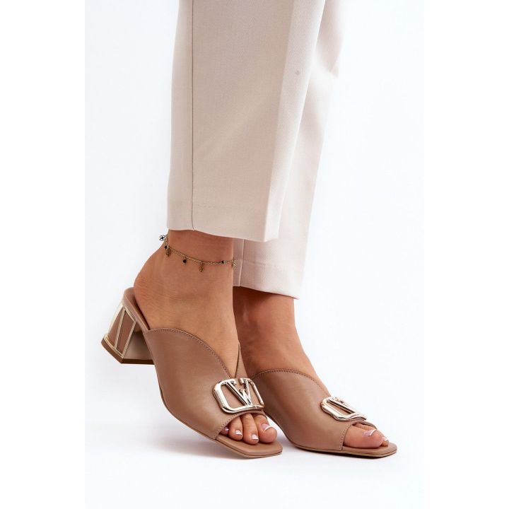 Elegantiški moteriški sandalai Laura Messi 2771 Smėlio spalvos