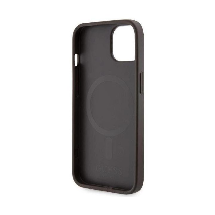 Guess GUHMP14MP4RPSW iPhone 14 Plus 6.7 rudos/rudos spalvos deklas 4G Printed Stripes MagSafe