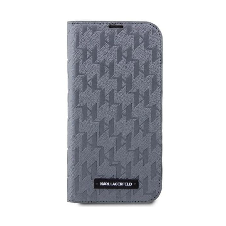 Karl Lagerfeld KLBKP14LSAKLHPG iPhone 14 Pro 6.1 sidabrinis/sidabrinis Saffiano Monogram