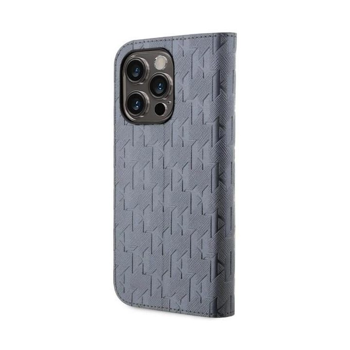Karl Lagerfeld KLBKP14LSAKLHPG iPhone 14 Pro 6.1 sidabrinis/sidabrinis Saffiano Monogram
