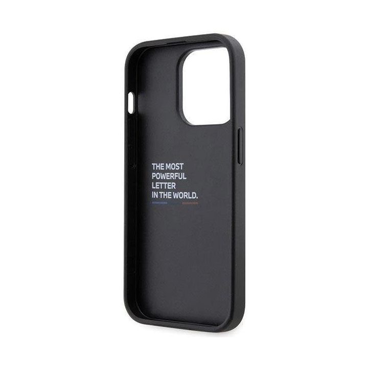 Dėklas BMW BMHCP14X22GSLK iPhone 14 Pro Max 6,7 , juodos/juodos spalvos deklas Grip Hot Stamp