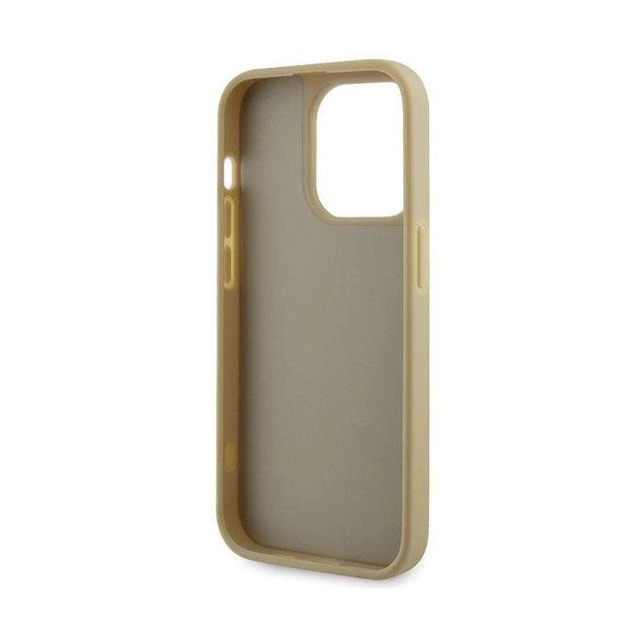 Guess GUHCP14LHDGTPD iPhone 14 Pro 6,1 aukso/aukso spalvos deklas Rhinestone Triangle