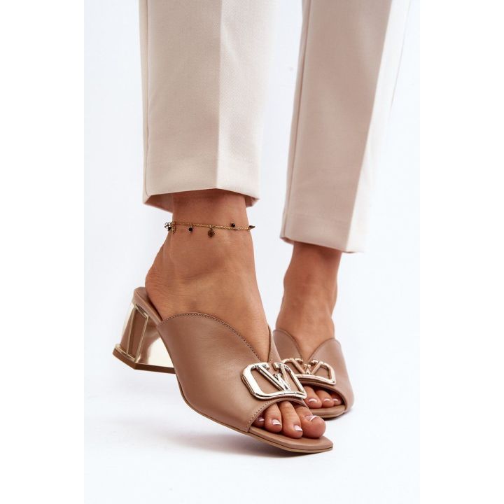 Elegantiški moteriški sandalai Laura Messi 2771 Smėlio spalvos
