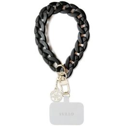 Guess GUOUCBMC4MK Universalus didelis dėklas su dirželiu - juodas akrilinis 4G Charm