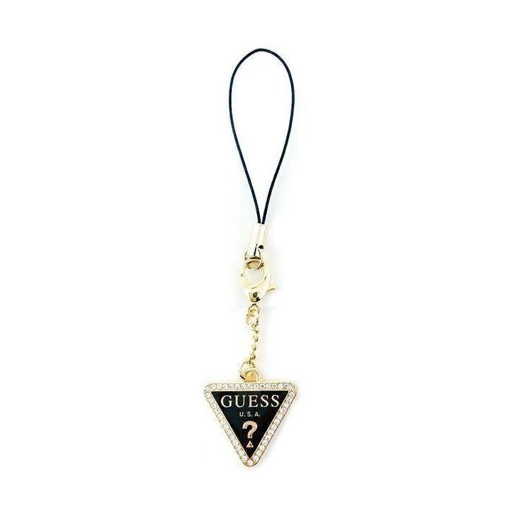 Guess dėklo pakabukas GUCPMTDCK Telefono dirželis Triangle Diamond Charm with Rhinestones