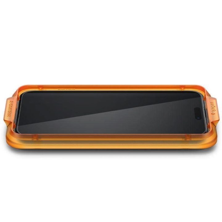 TEMPERED Spigen ALM GLASS FC 2 PAKETAI IPHONE 15 BLACK