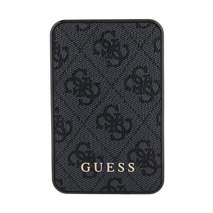 Guess Powerbank 15W GUPB5LP4GEGK 5000mAh juoda/juoda 4G odinis metalinis logotipas