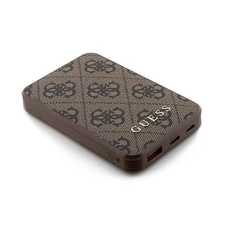 Guess Powerbank 15W GUPB5LP4GEGW 5000mAh rudos/rudos spalvos 4G odinis metalinis logotipas