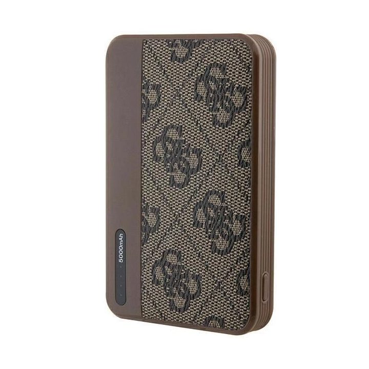 Guess Powerbank 15W GUPB5LP4GEGW 5000mAh rudos/rudos spalvos 4G odinis metalinis logotipas