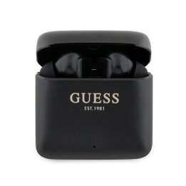 Guess Bluetooth ausinės GUTWSSU20ALEGK TWS + prijungimo stotelė juoda/juoda Spausdintas logotipas