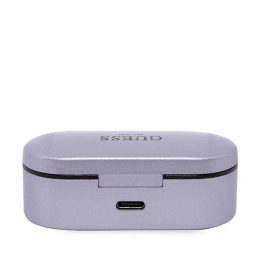 Guess GUTWST31EU TWS Bluetooth ausinės + prijungimo stotelė violetinė/violetinė