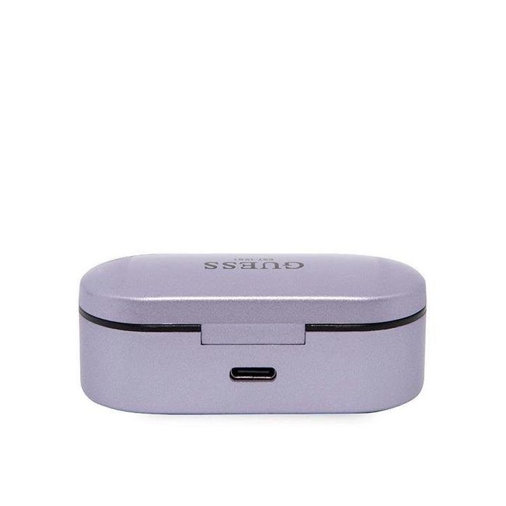 Guess GUTWST31EU TWS Bluetooth ausinės + prijungimo stotelė violetinė/violetinė