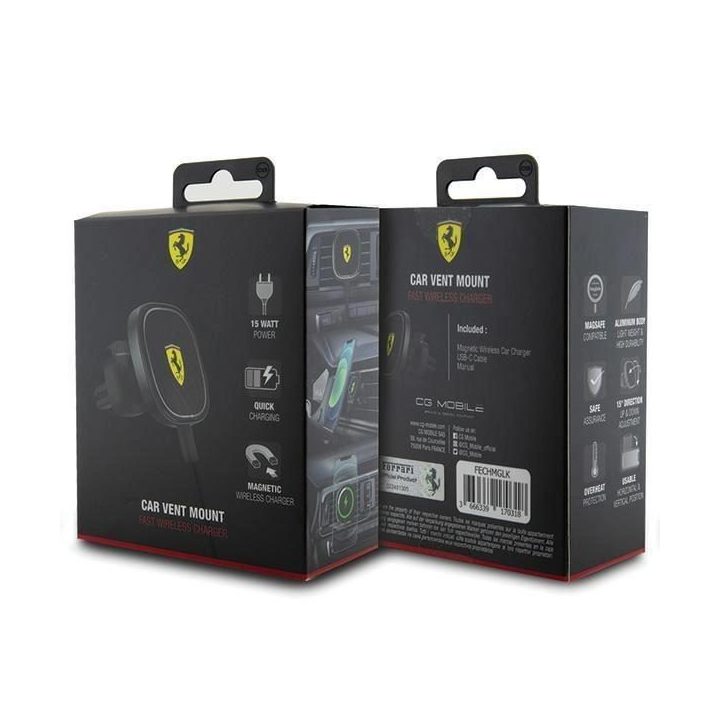 Ferrari nice. indukcija FECHMGLK 15W tinkleliui juoda/juoda 2023 Collection MagSafe
