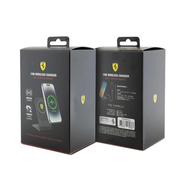 Ferrari nice. indukcija FEMFBMALK 15W black/black 2023 Collection MagSafe