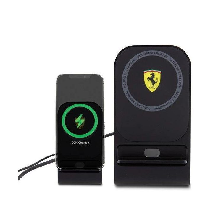 Ferrari nice. indukcija FEMFBMALK 15W black/black 2023 Collection MagSafe