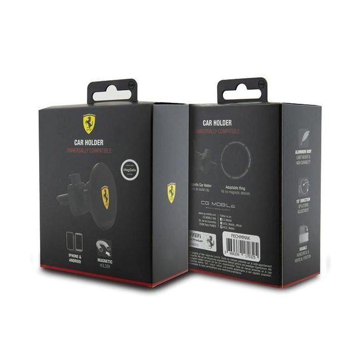 Ferrari FECHMMAK magnetinis laikiklis grotelėms juoda/juoda 2023 Collection MagSafe