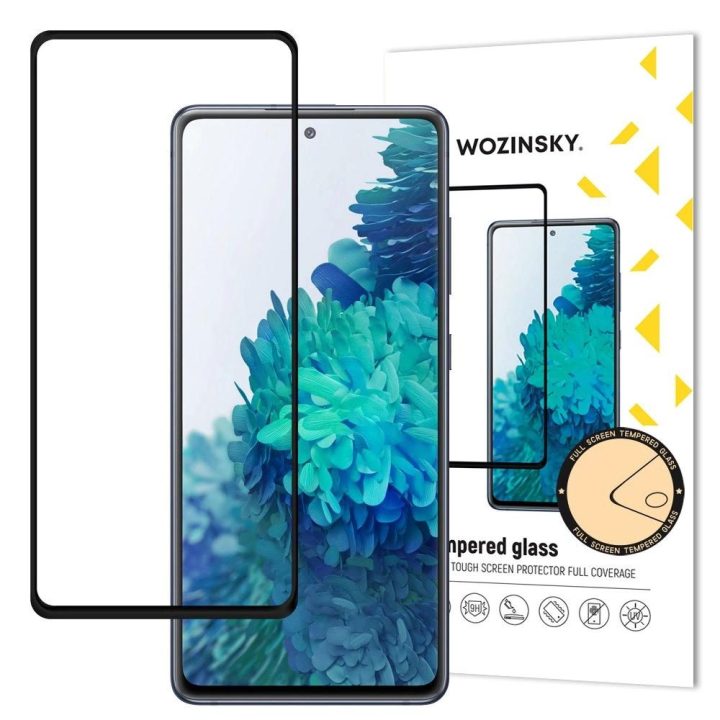Grūdintas stiklas su rėmeliu, skirtas Samsung Galaxy S20 FE , juodas