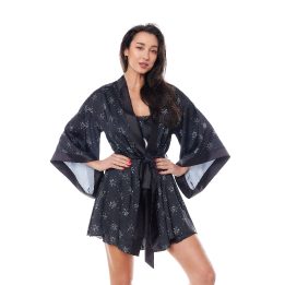 Chalatas Aster Robe Juodos spalvos